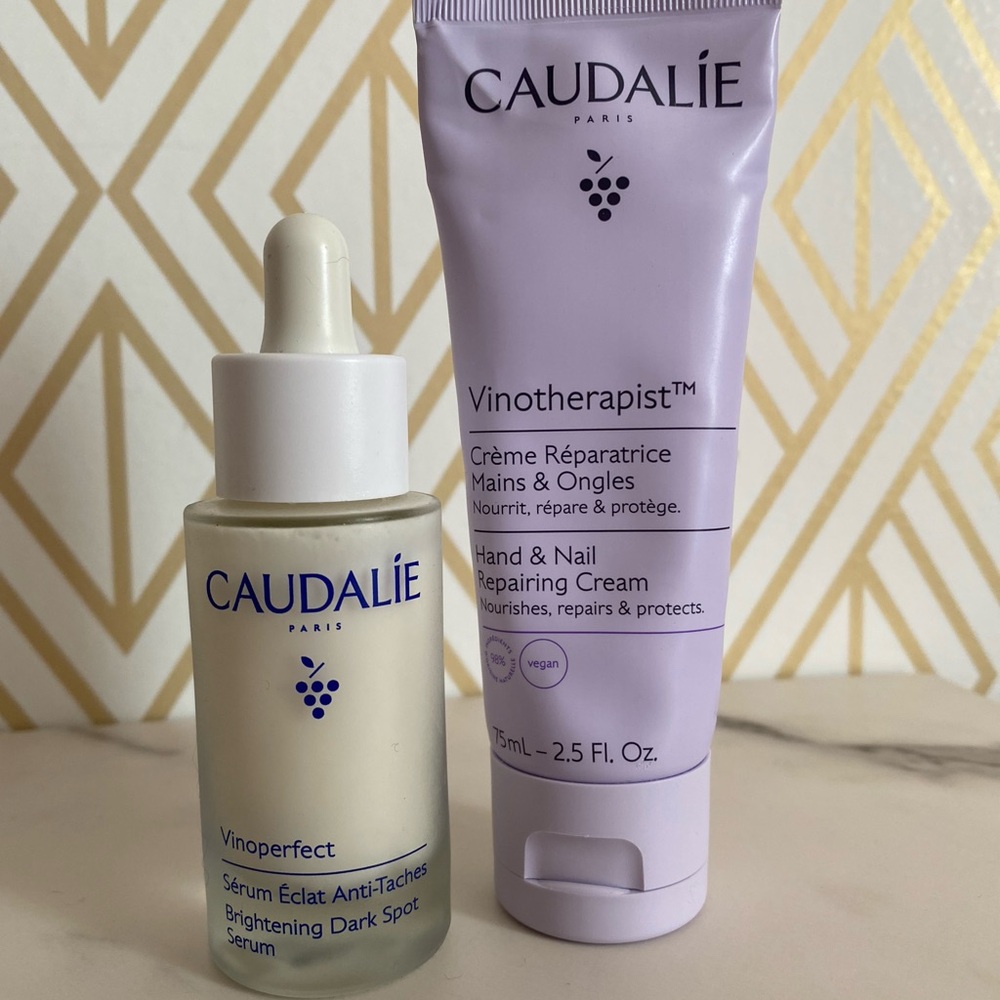 Caudalie Vinoperfect Serum and Vinotherapist Hand Cream Duo